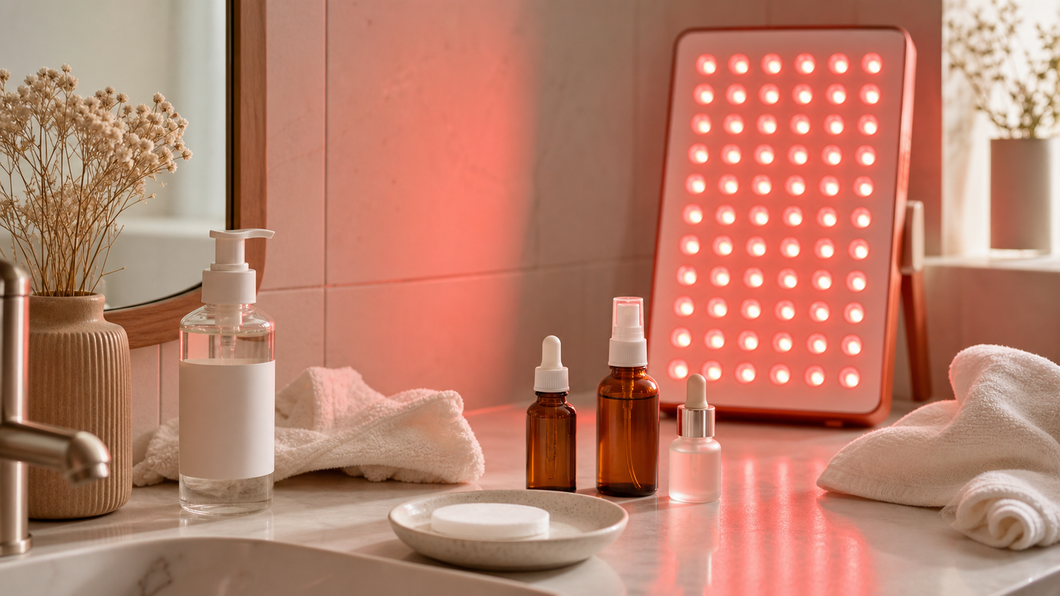 Can You Use Red Light Therapy With Skincare Products or Makeup On?
