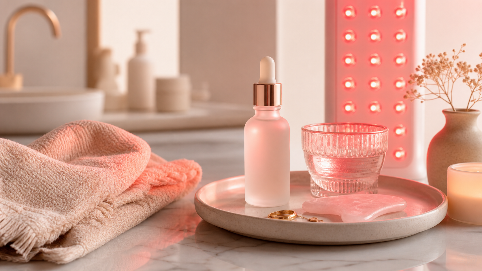 Editorial cover image for SOLRA article: Red Light Wellness for Mature Skin: 40s, 50s, and Beyond