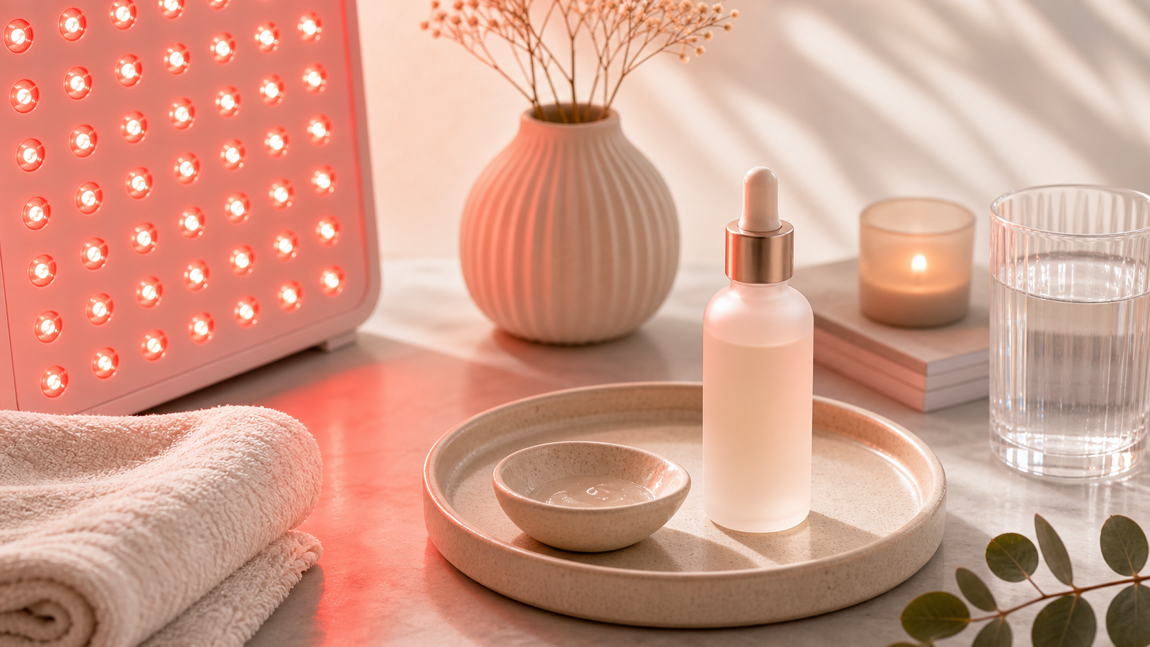 Editorial cover image for SOLRA article: Red Light Wellness for Sensitive Skin: Wavelengths, Sessions, and What Research Suggests