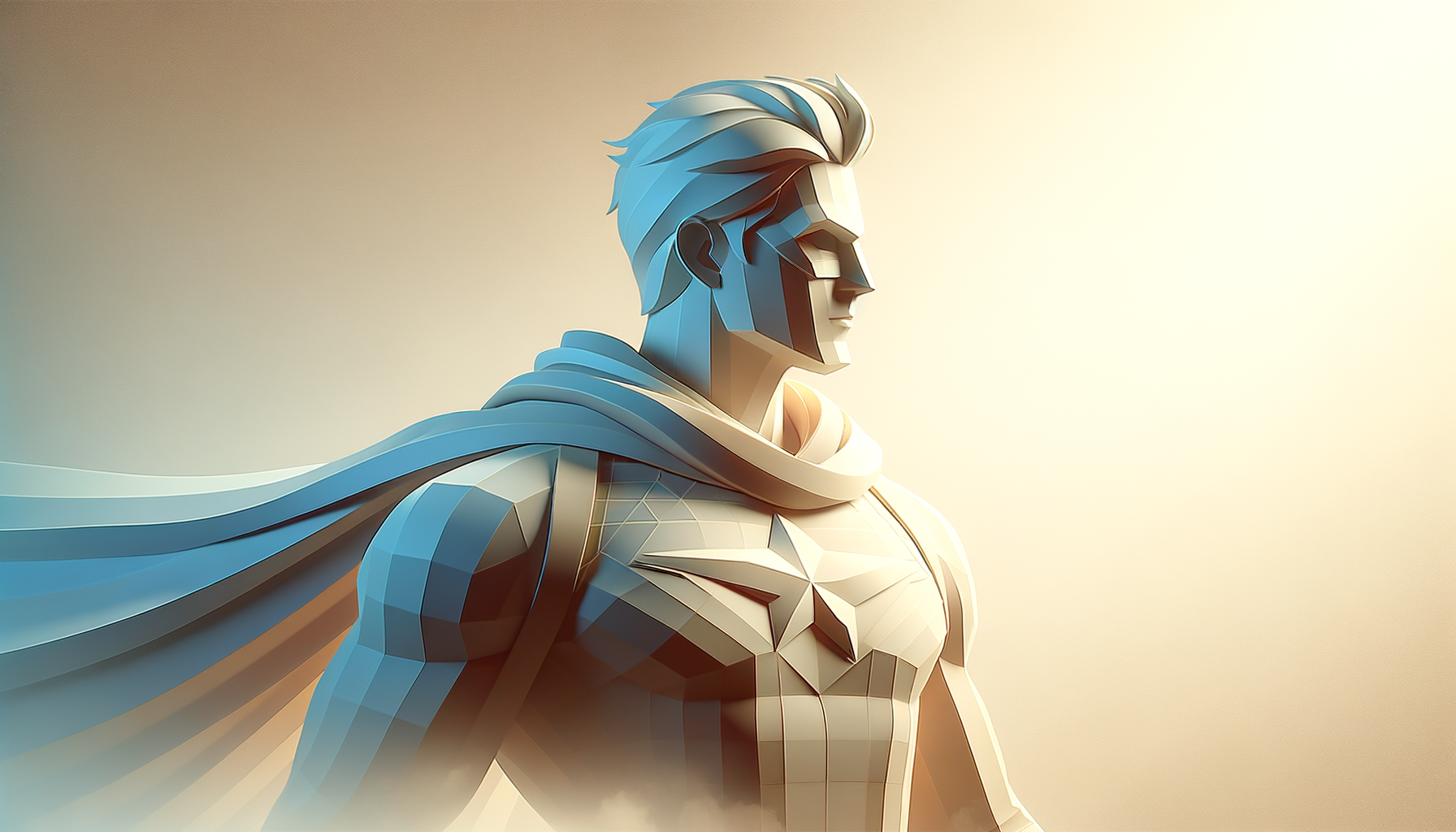 soft abstract shapes in blue and beige with gentle light and smooth textures