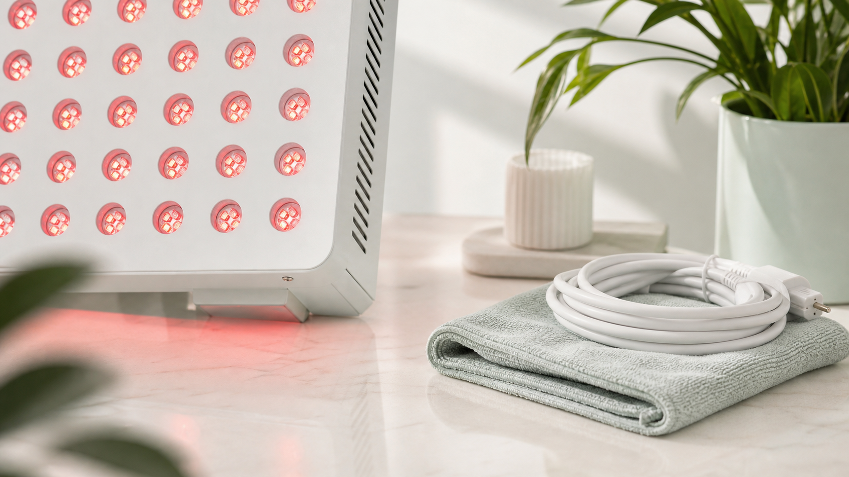 Editorial cover image for SOLRA article: How to Clean, Store, and Maintain Your Red Light Therapy Panel
