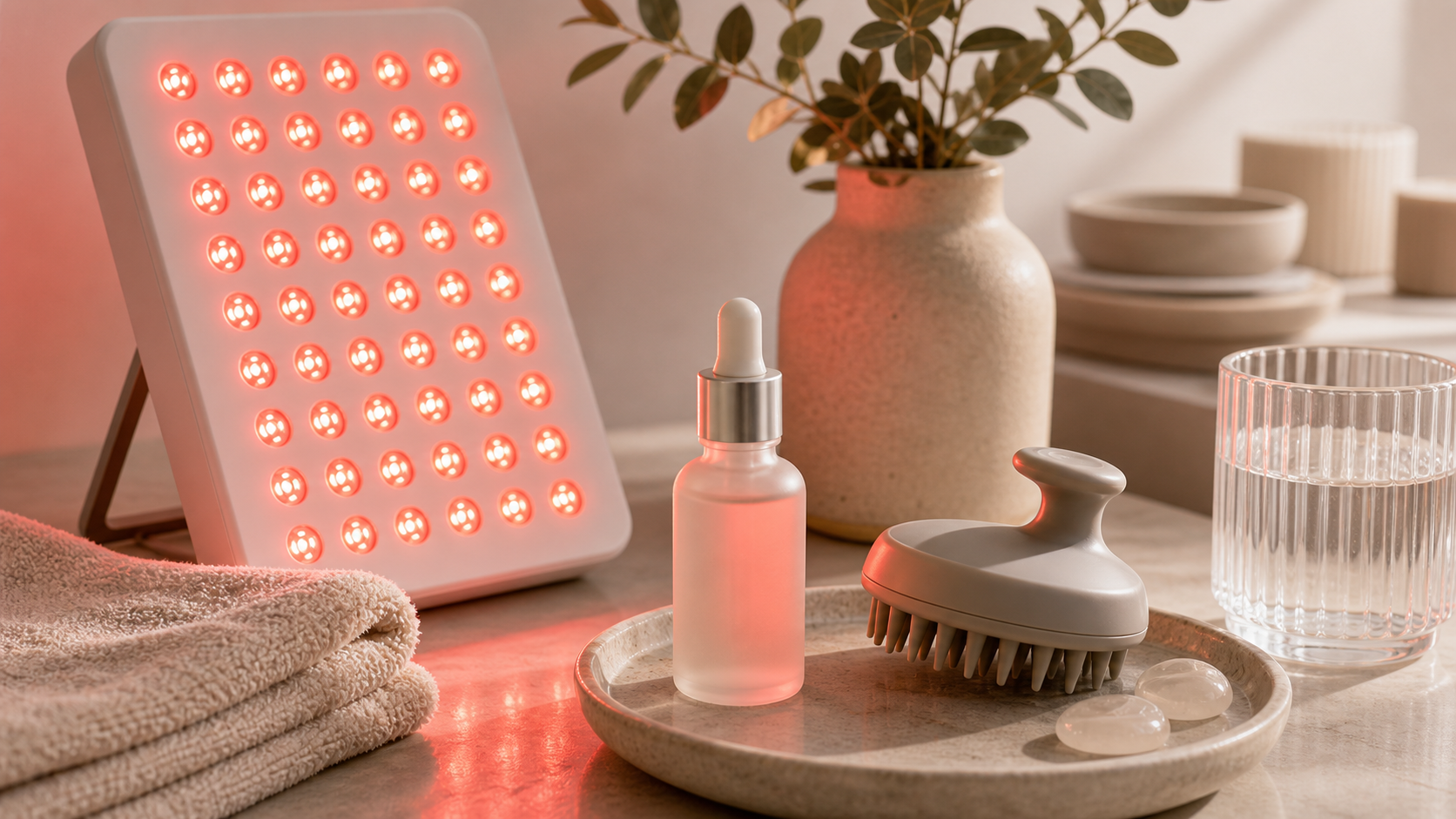 Editorial cover image for SOLRA article: Red Light Wavelengths and Scalp Wellness: A Research-Based Perspective