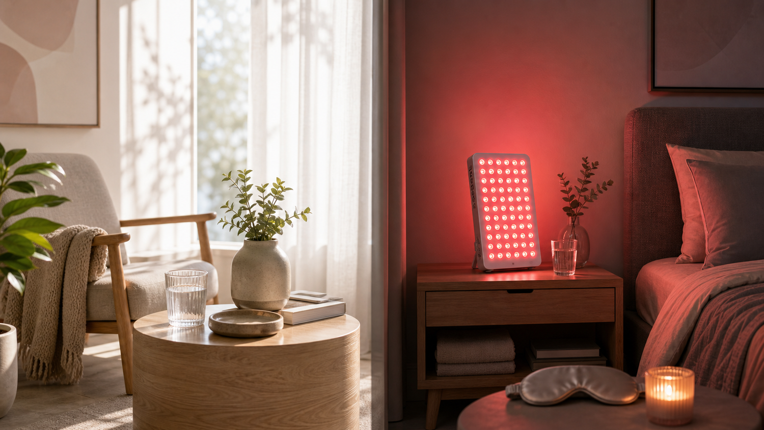 Editorial cover image for SOLRA article: Red Light Therapy Morning vs Night: When Is the Best Time to Use It?