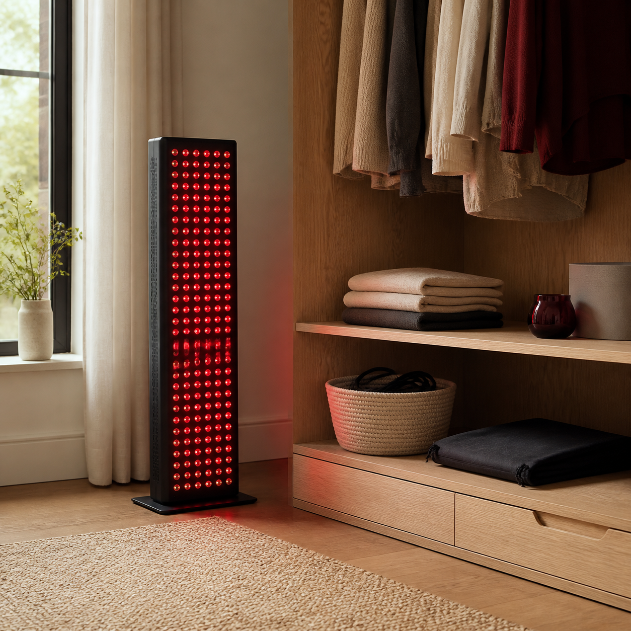 SOLRA blog cover: How to Store a Red Light Panel Between Sessions Without Adding Clutter