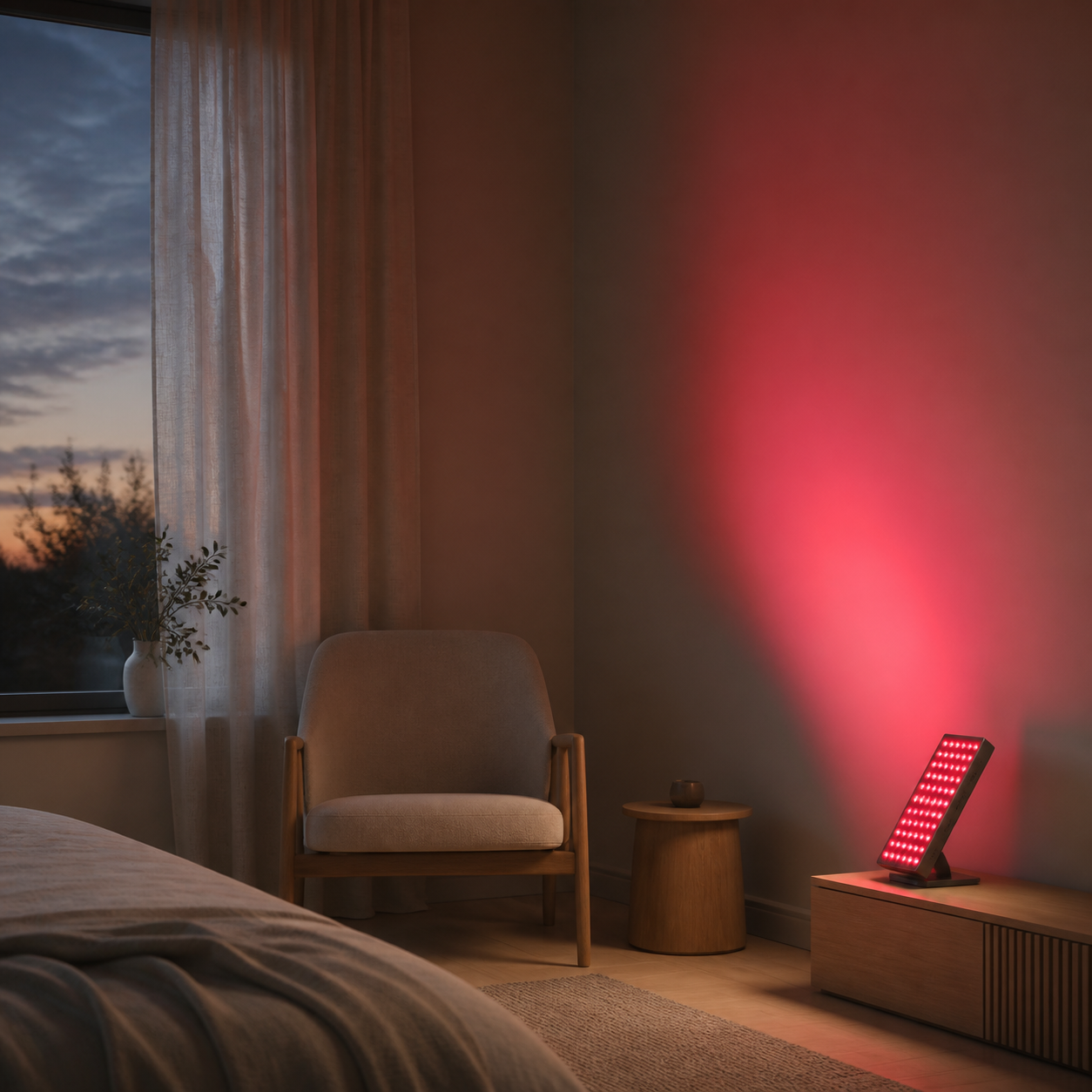 SOLRA blog cover: Planning a Red Light Panel Setup for a Quiet Room