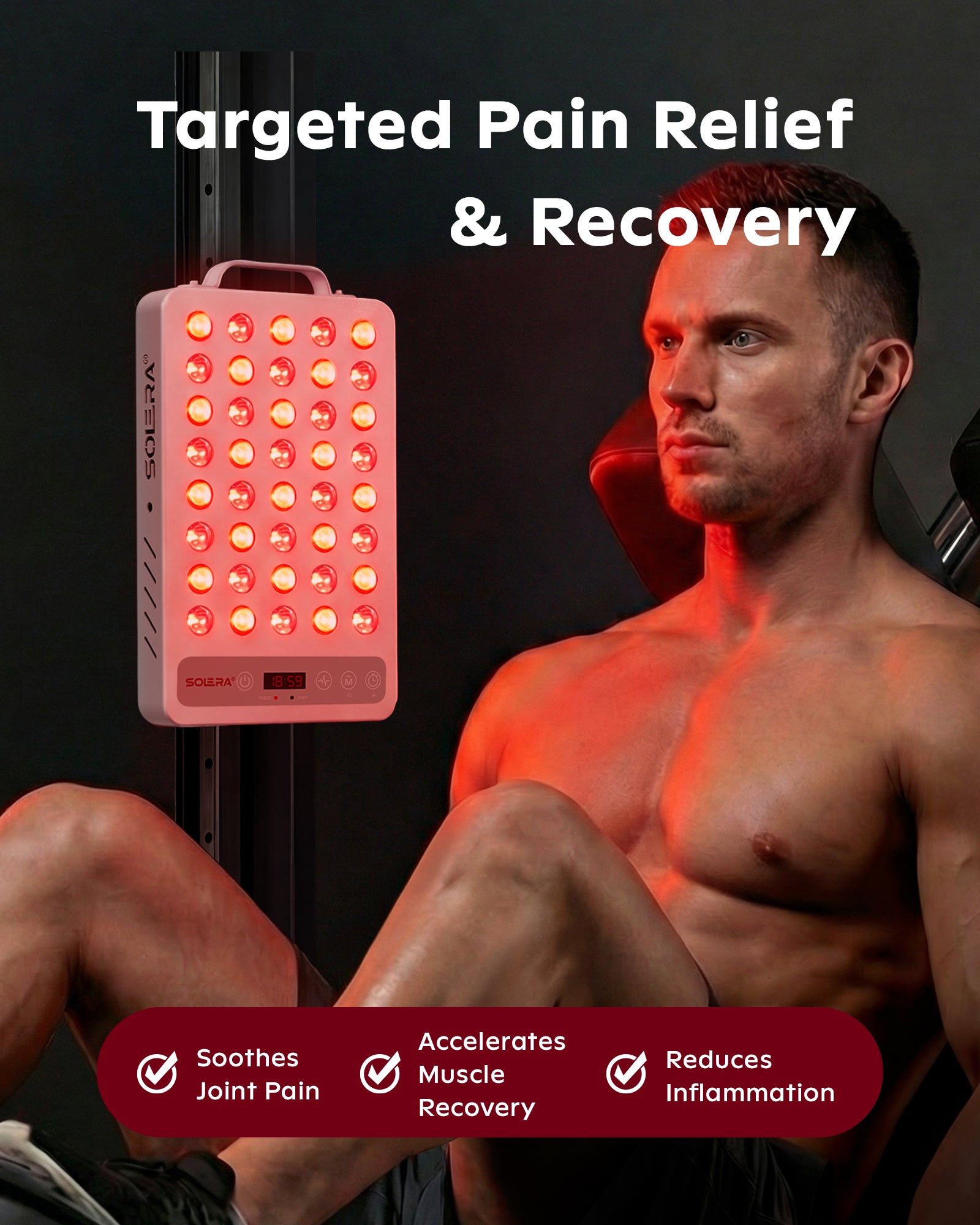 SOLRA Red Light Panel - 40 LED Professional System