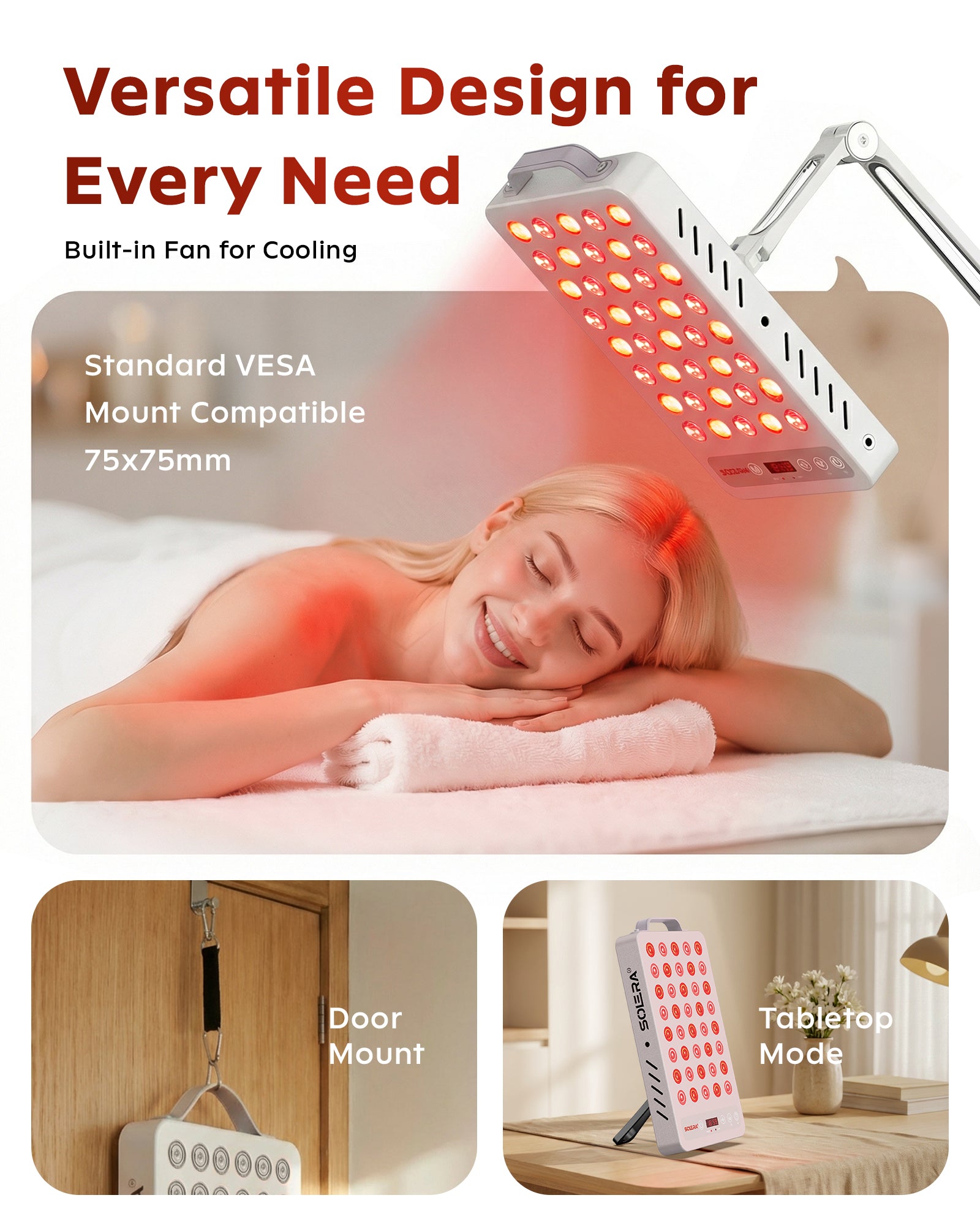 SOLRA Red Light Panel - 40 LED Professional System