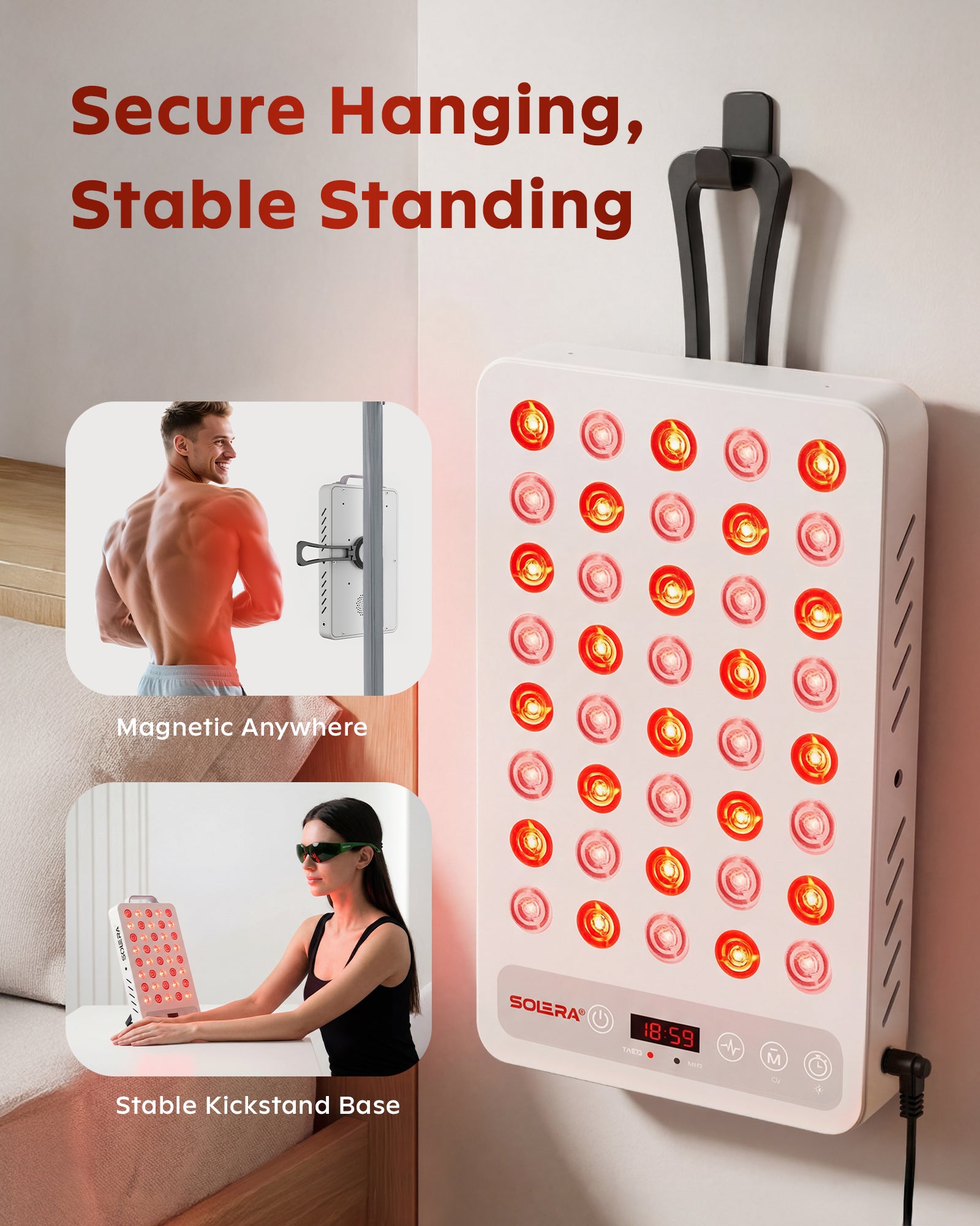 SOLRA Red Light Panel - 40 LED Professional System